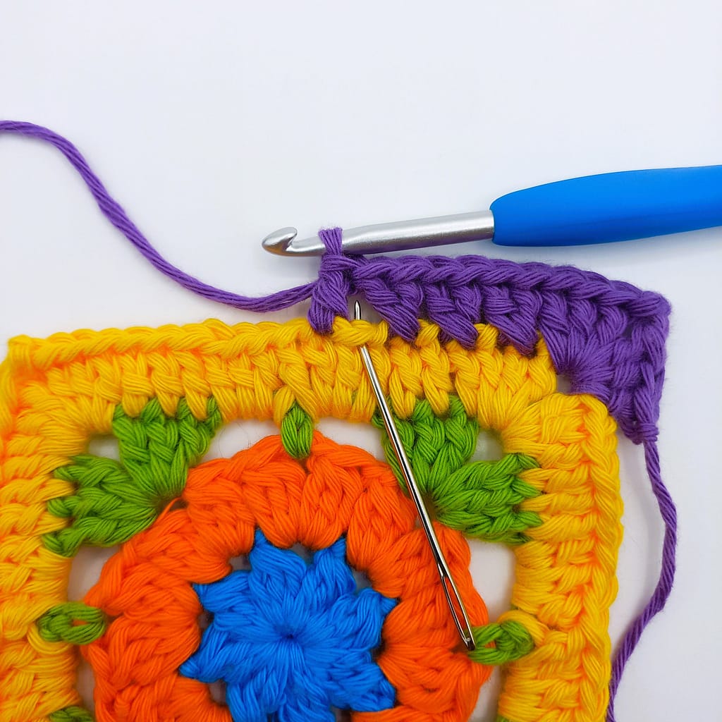 crossed double crochet tutorial step 2