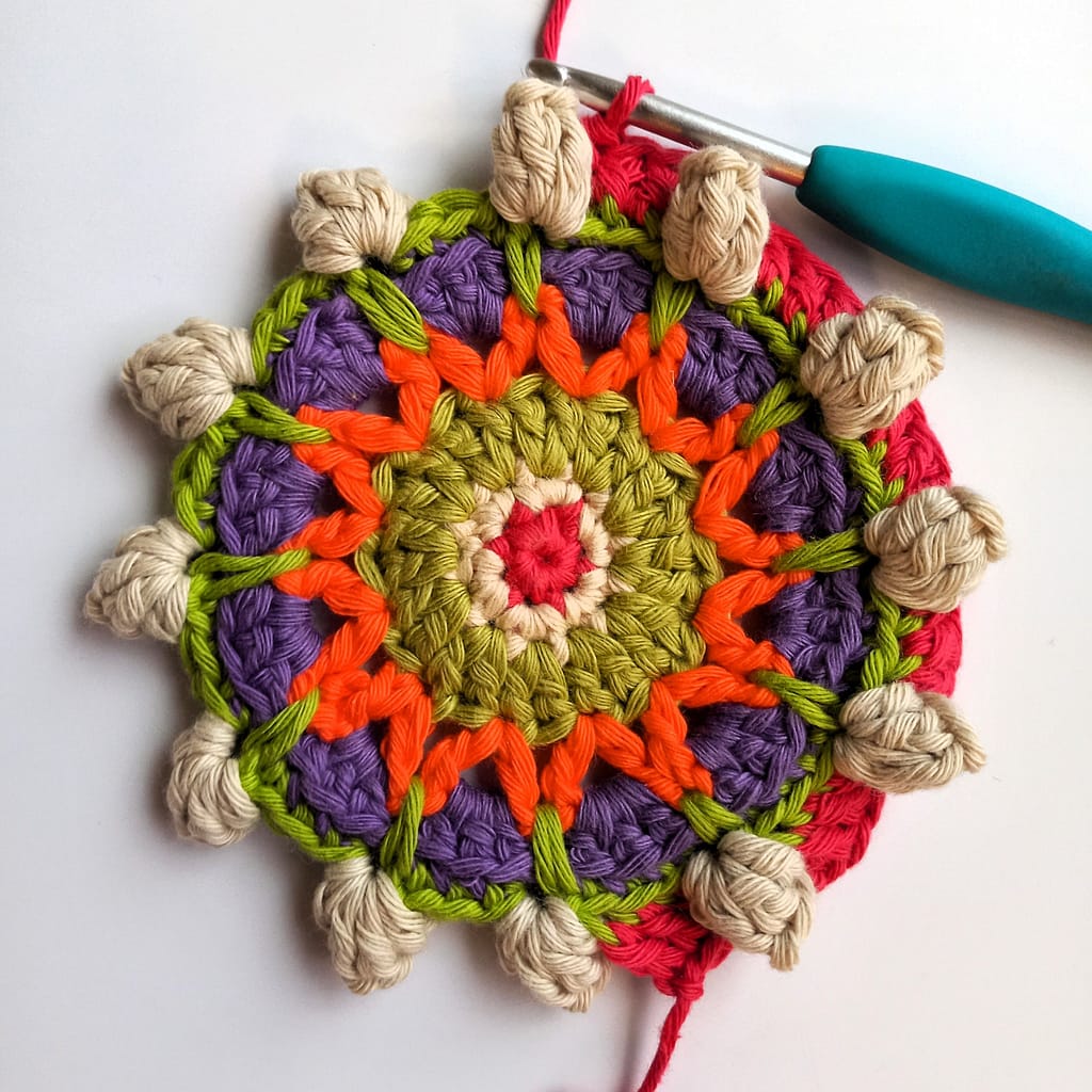 round 8 in the crochet mandala