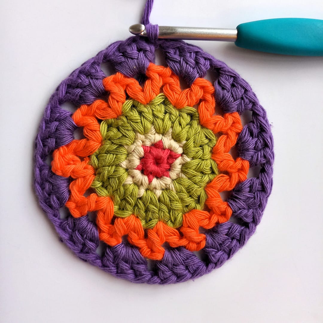 round 5 of the crochet mandala